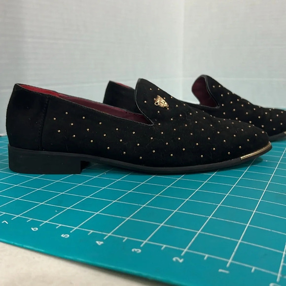 Black with Gold Studs Penny Loafers by NXY men’s size 7 - Picture 3 of 8